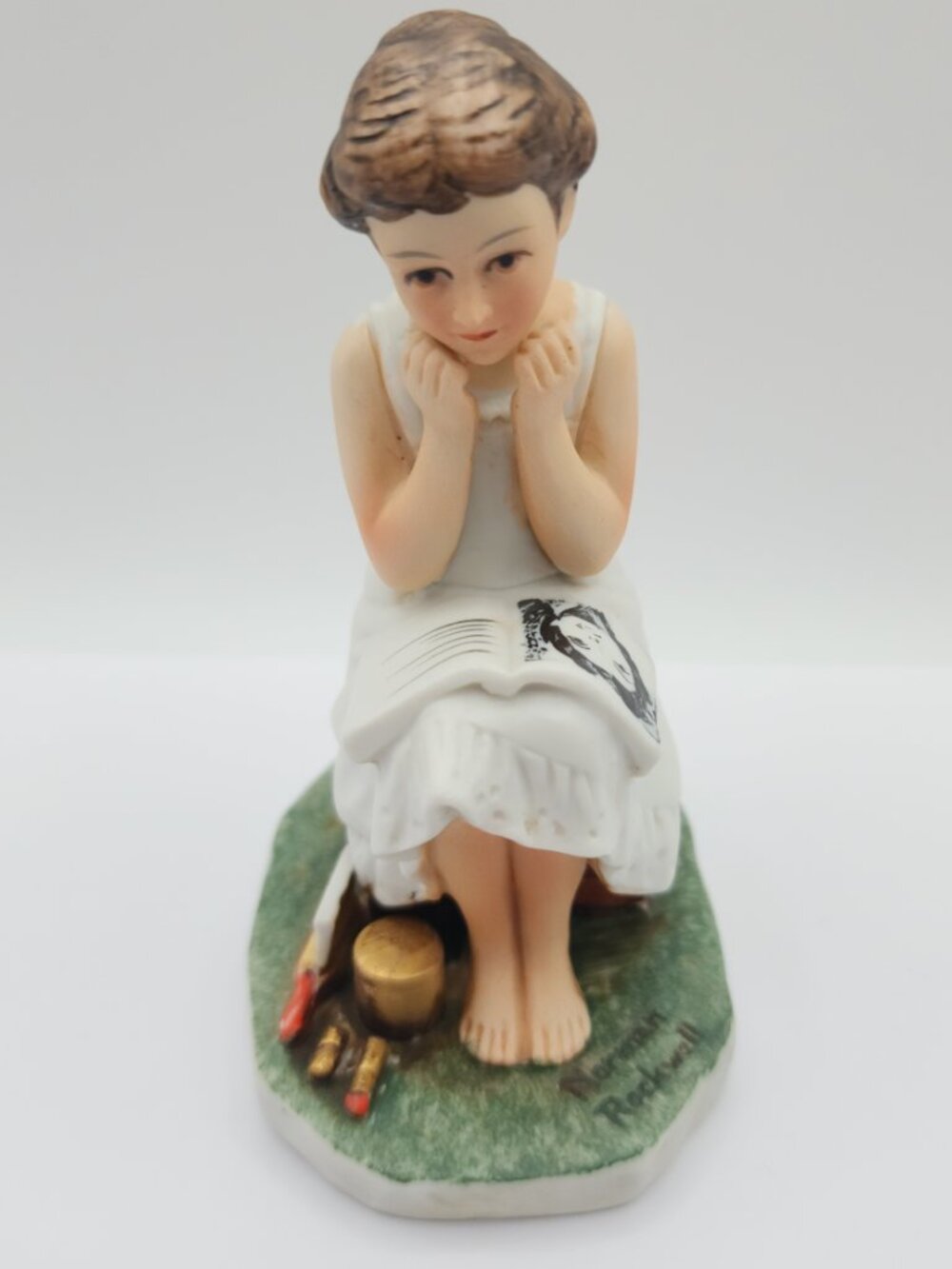 Vintage 1973 Norman Rockwell The Daydreamer Figurine Dave Grossman Japan NR4 4.5